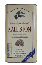 a 3 litre can of Kalliston olive oil