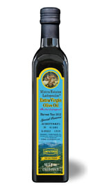 a bottle of Mistra Estates - Ladopoulos unfiltered extra virgin olive oil
