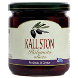 a jar of black Kalamata whole olives